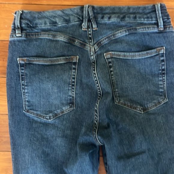 Good American Good Legs Cropped Skinny Jeans Blue Stretch High Rise Size 14 - Picture 6 of 8